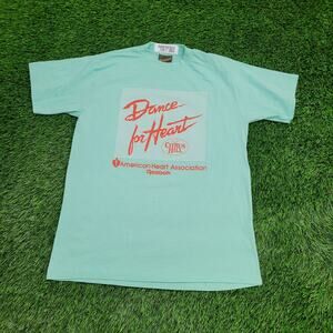 Vintage 80s Dance For Heart AHA Shirt Women Medium 19x27 USA